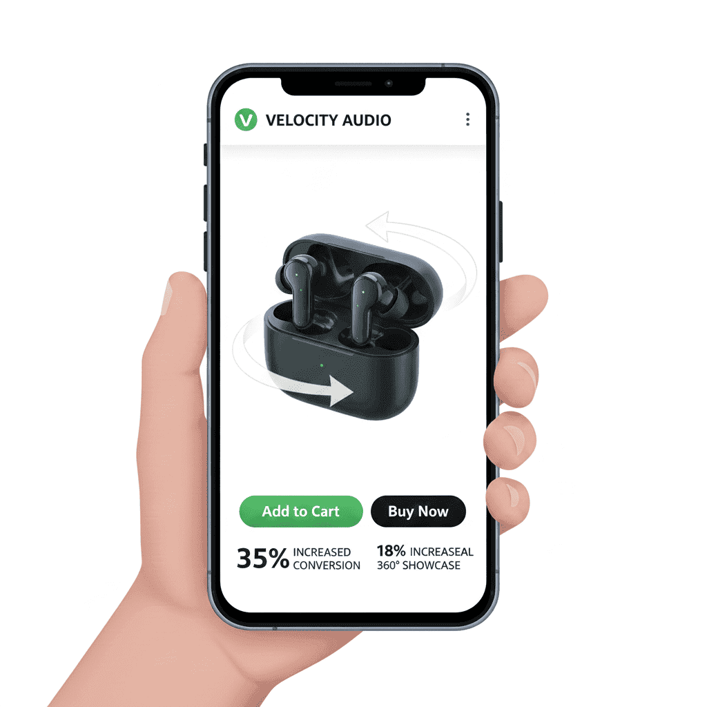 Shopify store with 360° product video
